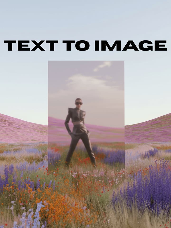AI text to image generation workflow example showing creative visual output