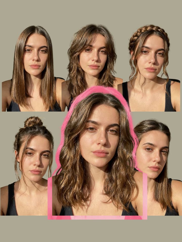 AI-generated hairstyle exploration visual for content and inspiration